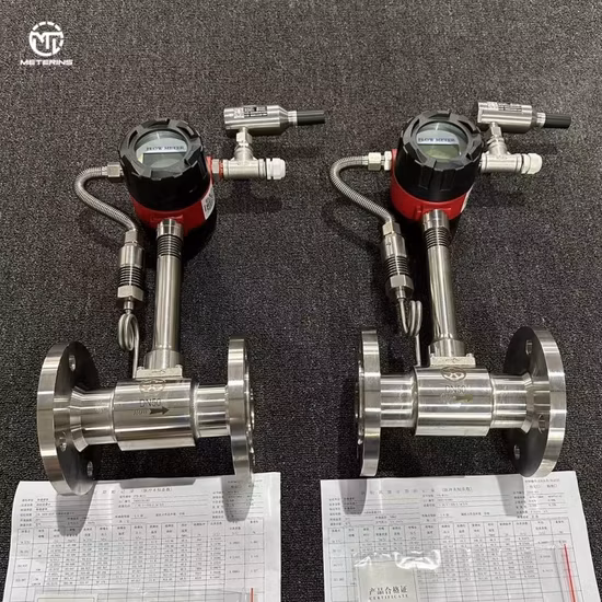 Vortex-Durchflussmesser mit CE-Zertifizierung, DN40/50/65/80/100/125/150/200/250/300 Flanschanschluss, Gewindeanschluss, Klemmanschluss und Stecker